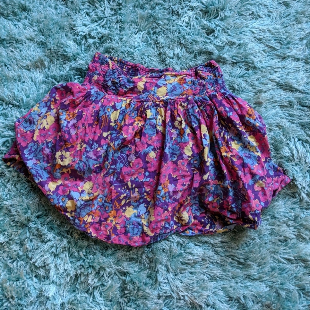 Full Floral Mini Skirt